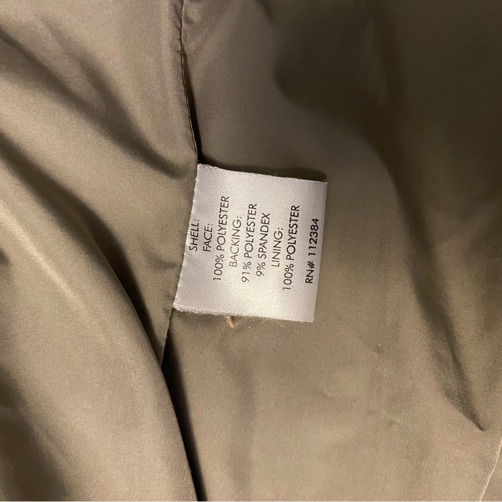 Calvin Klein Beige Faux Suede Utility Jacket Size Medium Like New Condition - Picture 10 of 12